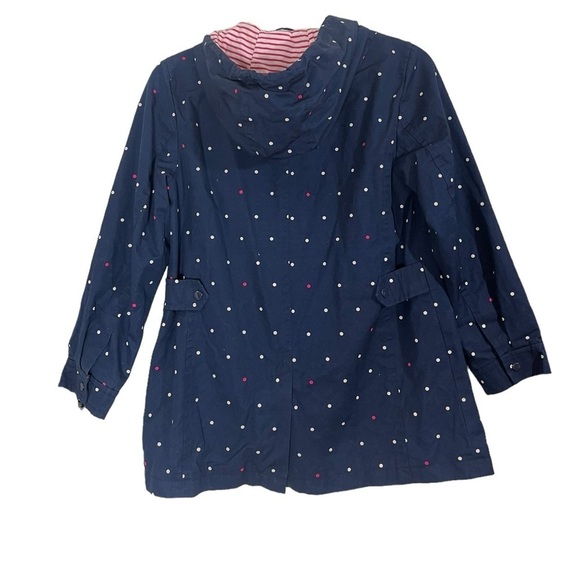 Talbots rain resistant hooded, polka dot jacket. Size medium GUC - Picture 3 of 8